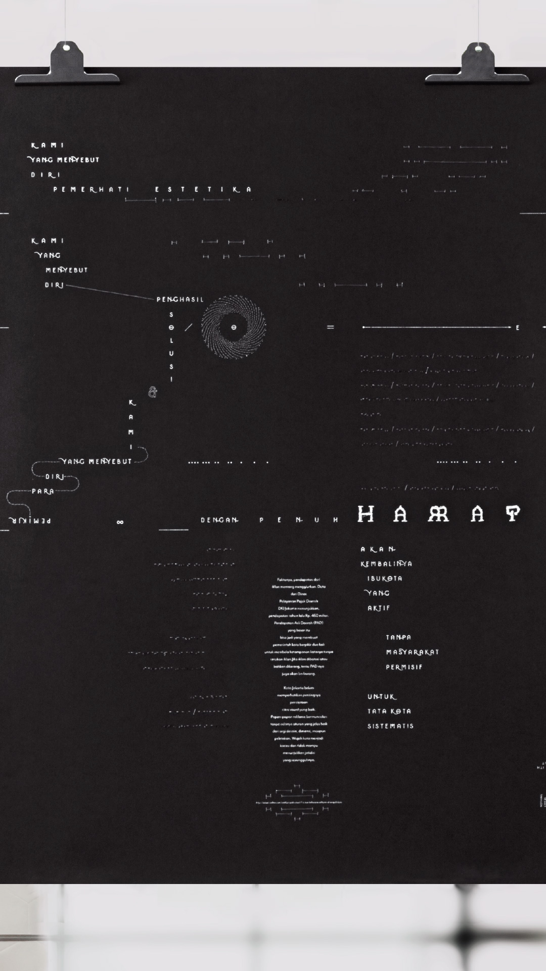 Harap Parah Poster with Thinking*Room Inc.
